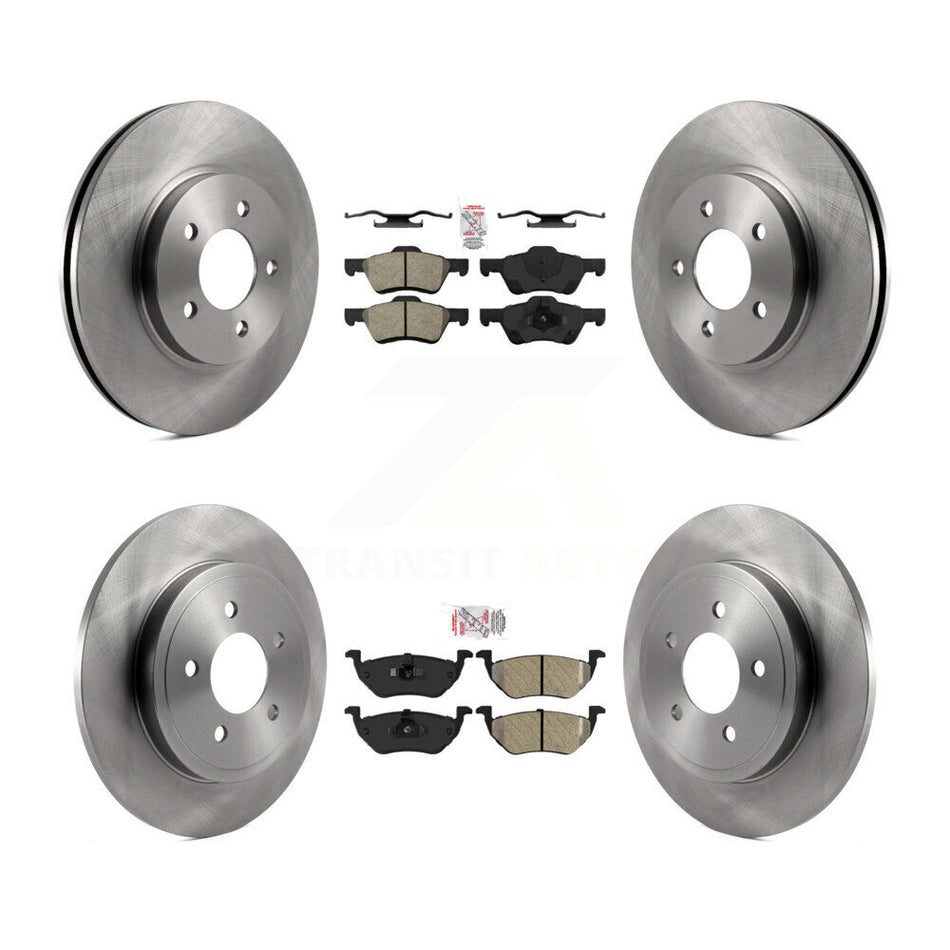 Front Rear Semi-Metallic Pad & Disc Brake Rotor Kit For Ford Escape Mazda Tribute Mercury K8A-101420