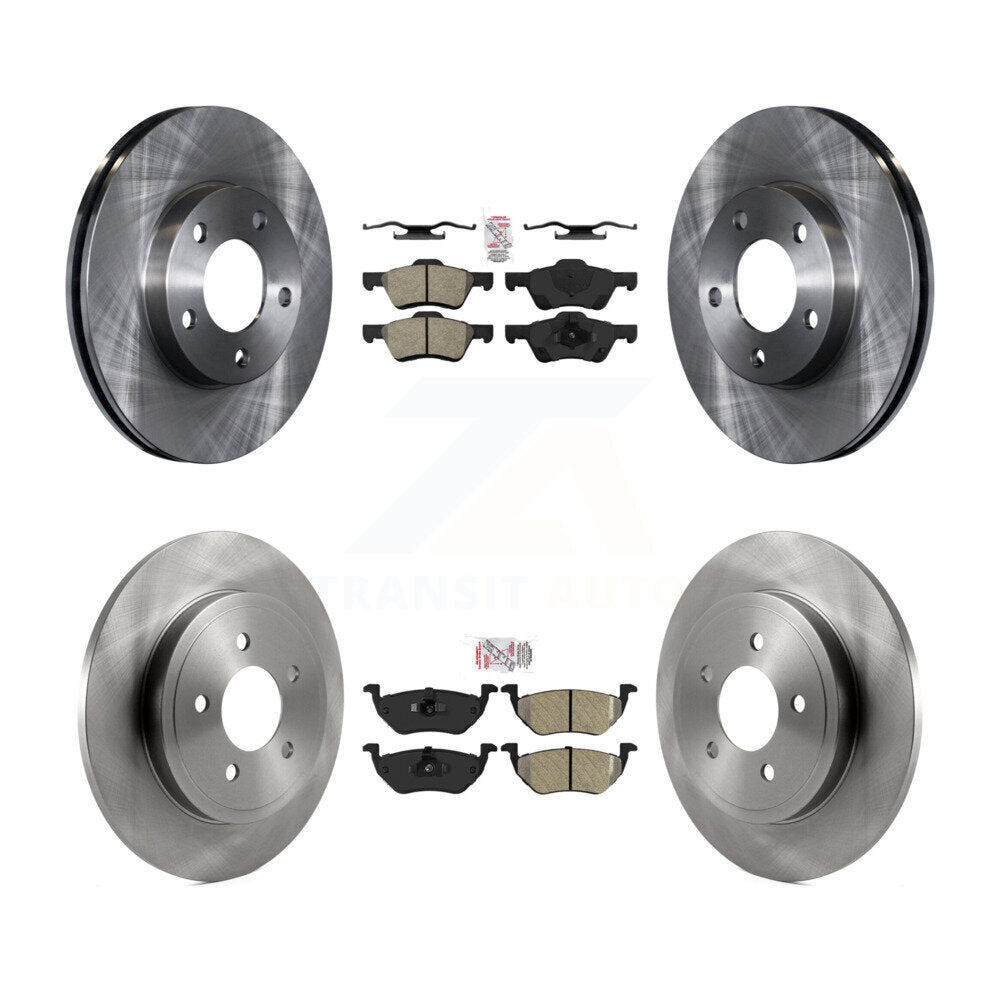 Front Rear Semi-Metallic Pads And Disc Brake Rotors Kit For Mercury Mariner K8A-101421