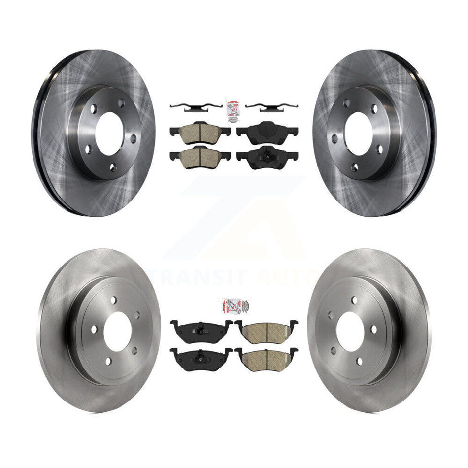 Front Rear Semi-Metallic Pads And Disc Brake Rotors Kit For Mercury Mariner K8A-101421