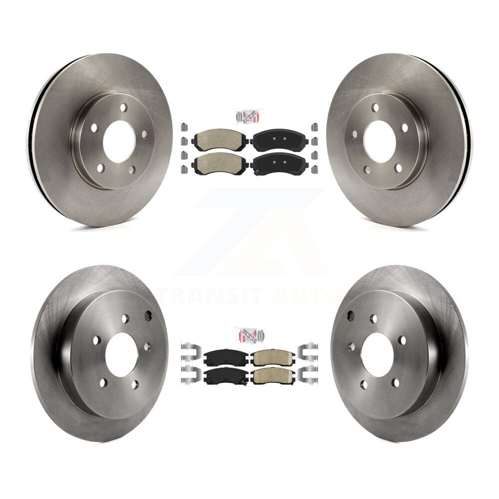 Front Semi-Metallic Rear Ceramic Pad Brake Rotor Kit For Buick Rendezvous Pontiac Montana K8A-101423