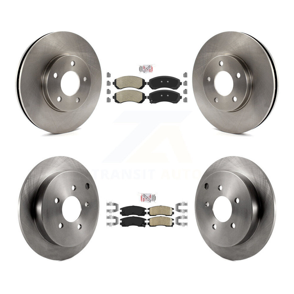 Front Semi-Metallic Rear Ceramic Pad Brake Rotor Kit For Buick Rendezvous Pontiac Montana K8A-101423