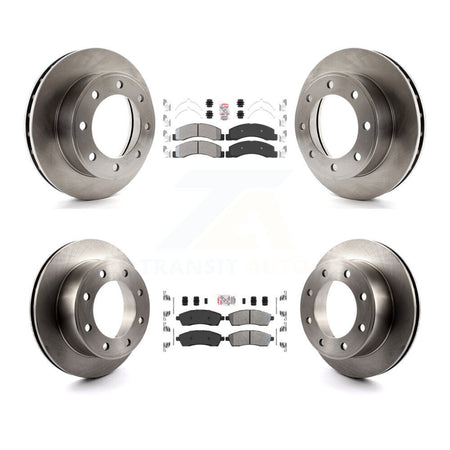 Front Rear Semi-Metallic Pad Disc Brake Rotor Kit For Ford F-250 Super Duty Excursion 4WD K8A-101431