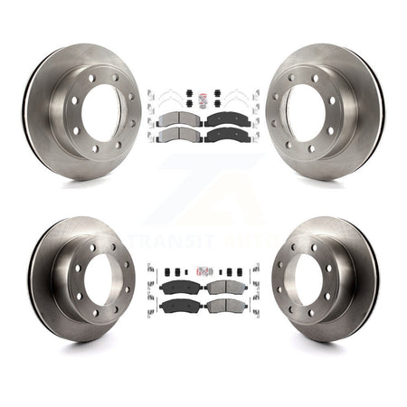 Front Rear Semi-Metallic Pad Disc Brake Rotor Kit For Ford F-250 Super Duty Excursion 4WD K8A-101435