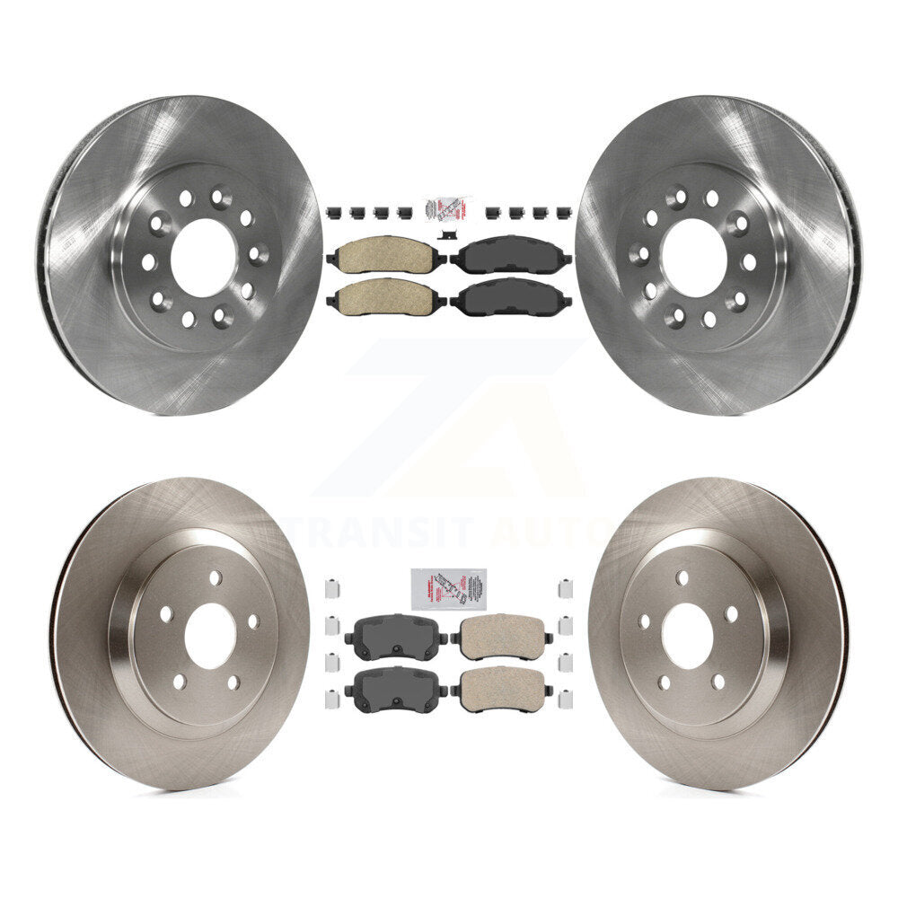 Front Rear Ceramic Pad Disc Brake Rotors Kit For 2004-2007 Ford Freestar Mercury Monterey K8A-101436