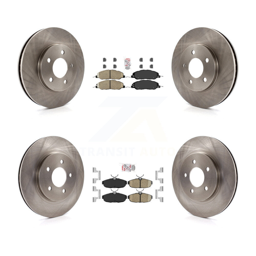 Front Rear Ceramic Pads And Disc Brake Rotors Kit For 2005-2010 Ford Mustang Base K8A-101437