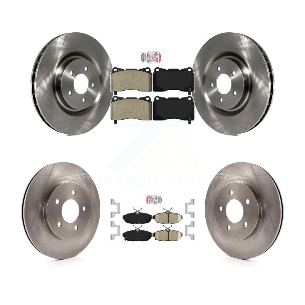 Front Semi-Metallic Rear Ceramic Pads And Disc Brake Rotors Kit For Ford Mustang K8A-101439