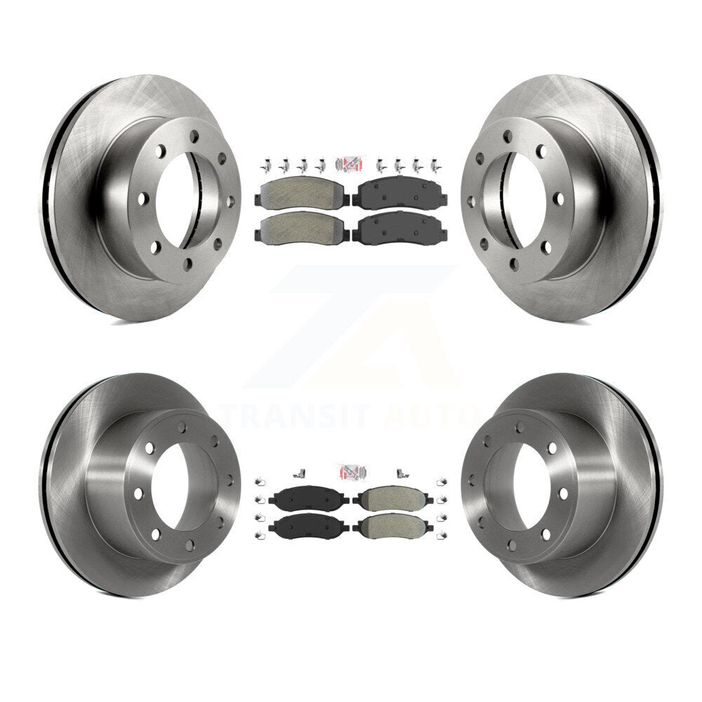Front Rear Semi-Metallic Pads And Disc Brake Rotors Kit For Ford F-350 Super Duty F-250 K8A-101452