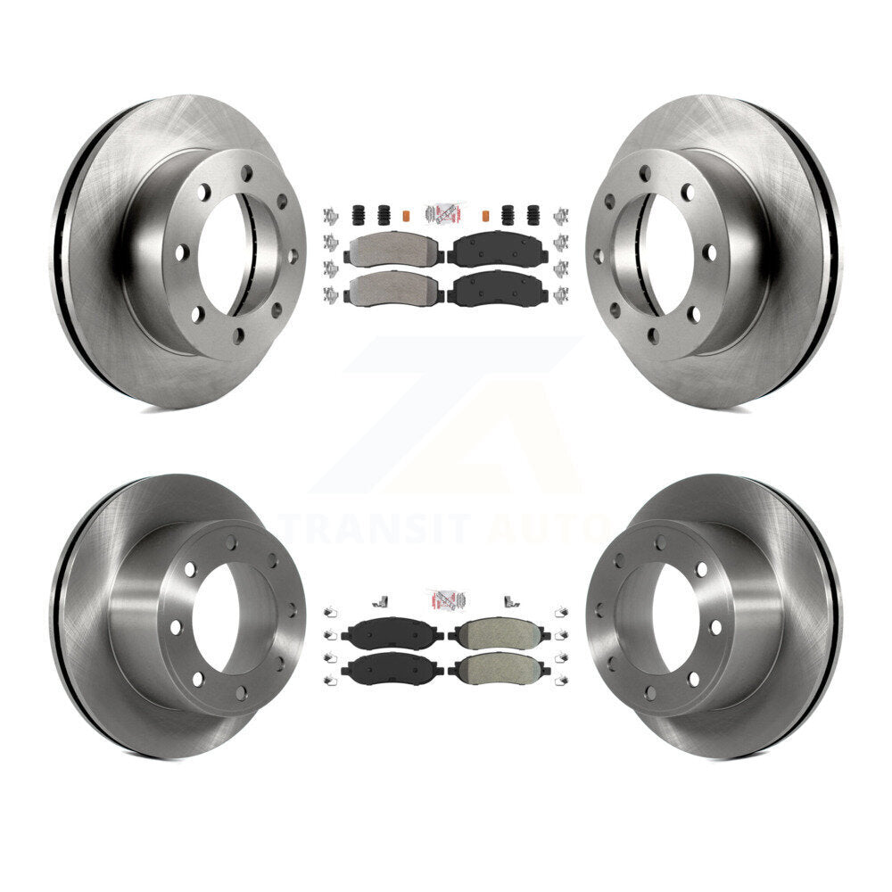 Front Rear Semi-Metallic Pads And Disc Brake Rotors Kit For Ford F-350 Super Duty F-250 K8A-101454