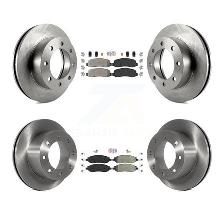 Front Rear Semi-Metallic Pads And Disc Brake Rotors Kit For Ford F-350 Super Duty F-250 K8A-101454