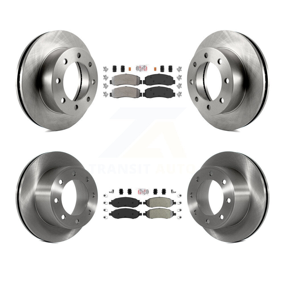 Front Rear Semi-Metallic Pads And Disc Brake Rotors Kit For Ford F-350 Super Duty F-250 K8A-101455