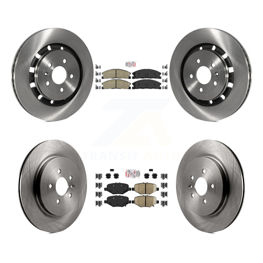 Front Ceramic Rear Semi-Metallic Pad Brake Rotor Kit For Ford Explorer Flex Taurus Police K8A-101479