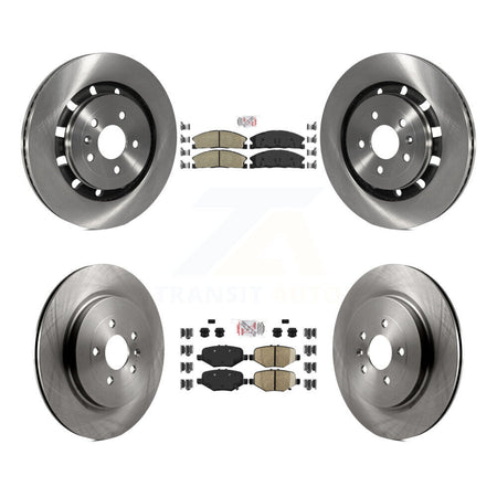 Front Ceramic Rear Semi-Metallic Pad Brake Rotor Kit For Ford Explorer Flex Taurus Police K8A-101479