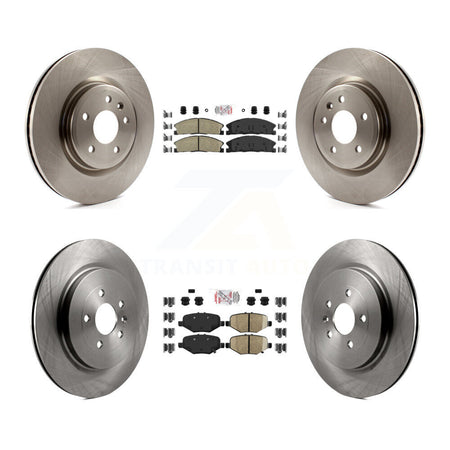 Front Ceramic Rear Semi-Metallic Pad & Disc Brake Rotors Kit For 2013 Ford Explorer Sport K8A-101513