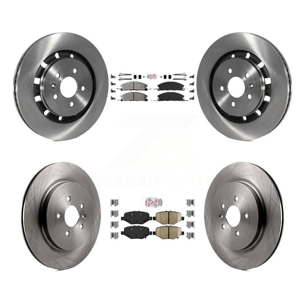 Front Semi-Metallic Rear Ceramic Pad Brake Rotor Kit For Ford Explorer Flex Taurus Police K8A-101518