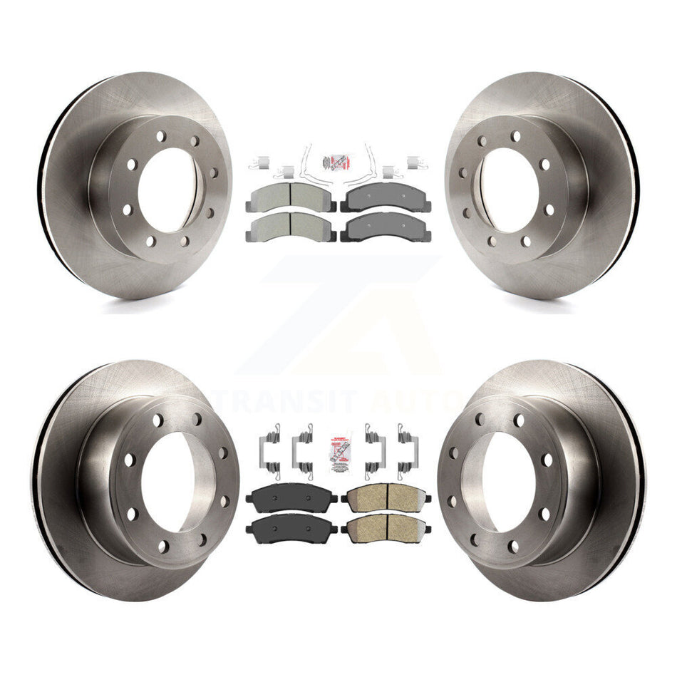 Front Rear Semi-Metallic Pads And Disc Brake Rotors Kit For Ford F-250 Super Duty K8A-101519
