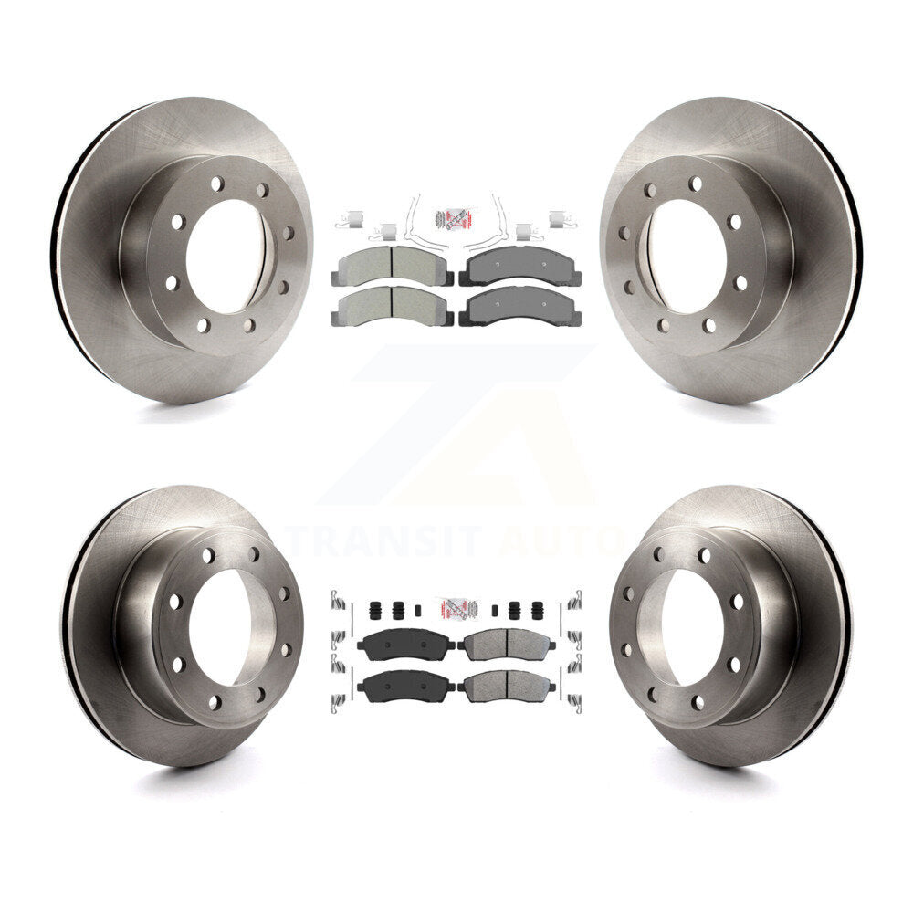 Front Rear Semi-Metallic Pads And Disc Brake Rotors Kit For Ford F-250 Super Duty K8A-101520