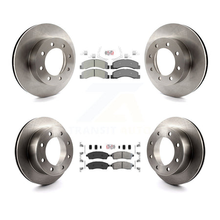 Front Rear Semi-Metallic Pads And Disc Brake Rotors Kit For Ford F-250 Super Duty K8A-101520