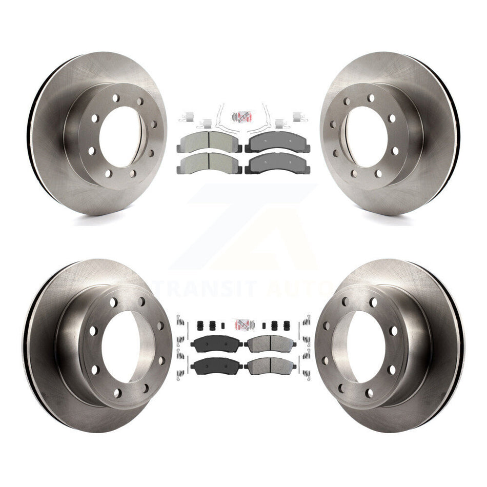 Front Rear Semi-Metallic Pads And Disc Brake Rotors Kit For Ford F-250 Super Duty K8A-101520