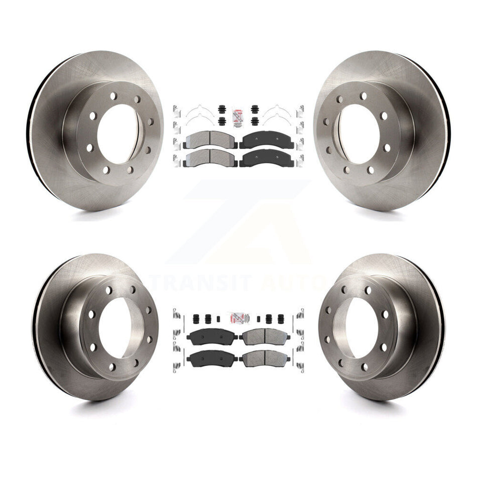 Front Rear Semi-Metallic Pads And Disc Brake Rotors Kit For Ford F-250 Super Duty K8A-101522