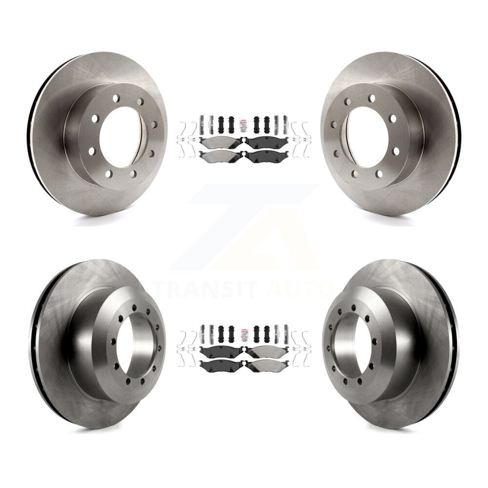 Front Rear Semi-Metallic Pad & Disc Brake Rotor Kit For Ford E-550 Super Duty F-450 F-550 K8A-101523