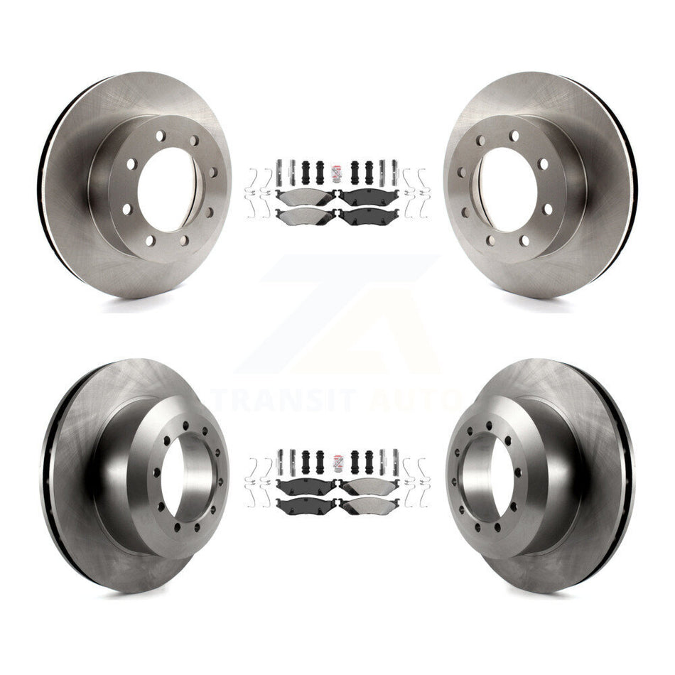 Front Rear Semi-Metallic Pad & Disc Brake Rotor Kit For Ford E-550 Super Duty F-450 F-550 K8A-101523