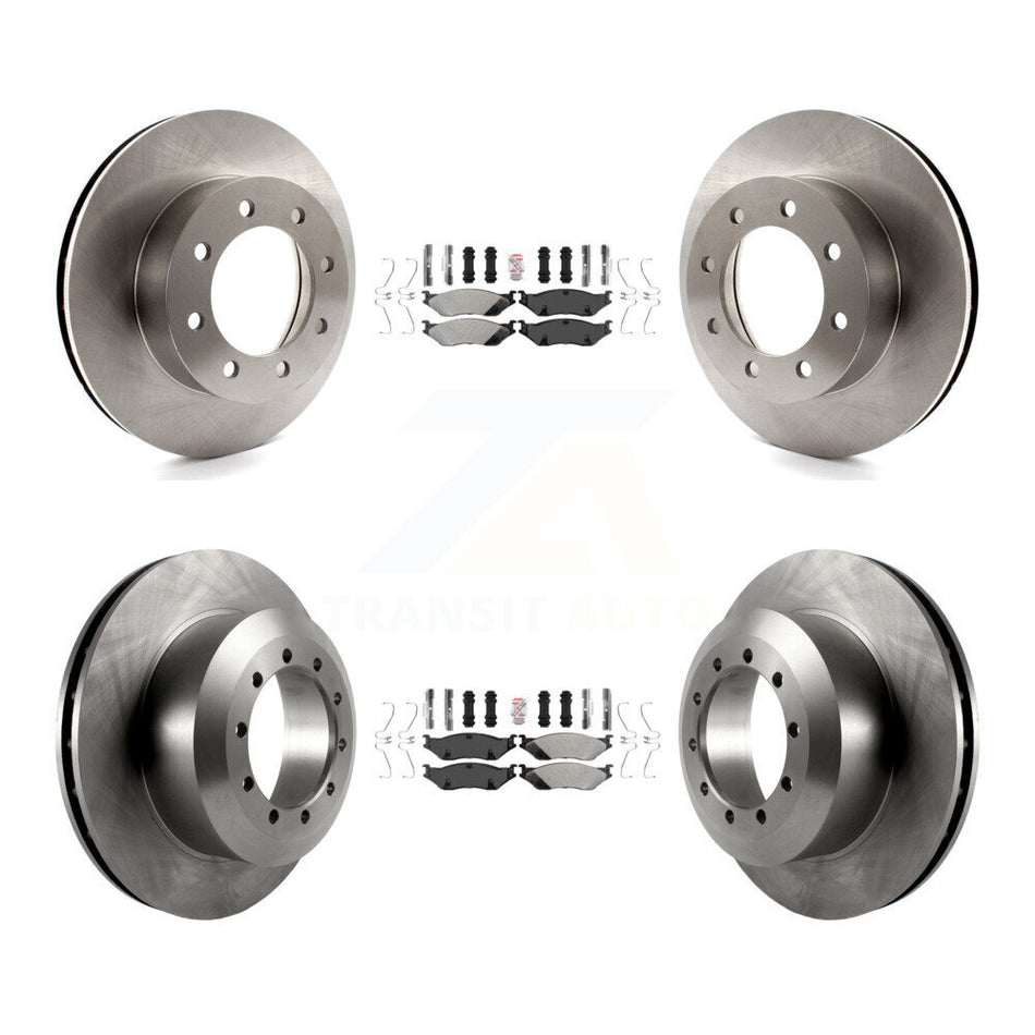 Front Rear Semi-Metallic Pad & Disc Brake Rotor Kit For Ford E-550 Super Duty F-450 F-550 K8A-101523