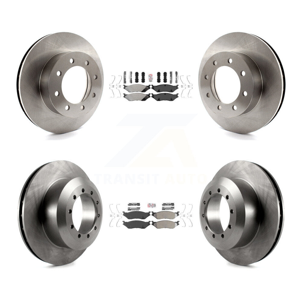 Front Rear Semi-Metallic Pad & Disc Brake Rotor Kit For Ford E-550 Super Duty F-450 F-550 K8A-101524