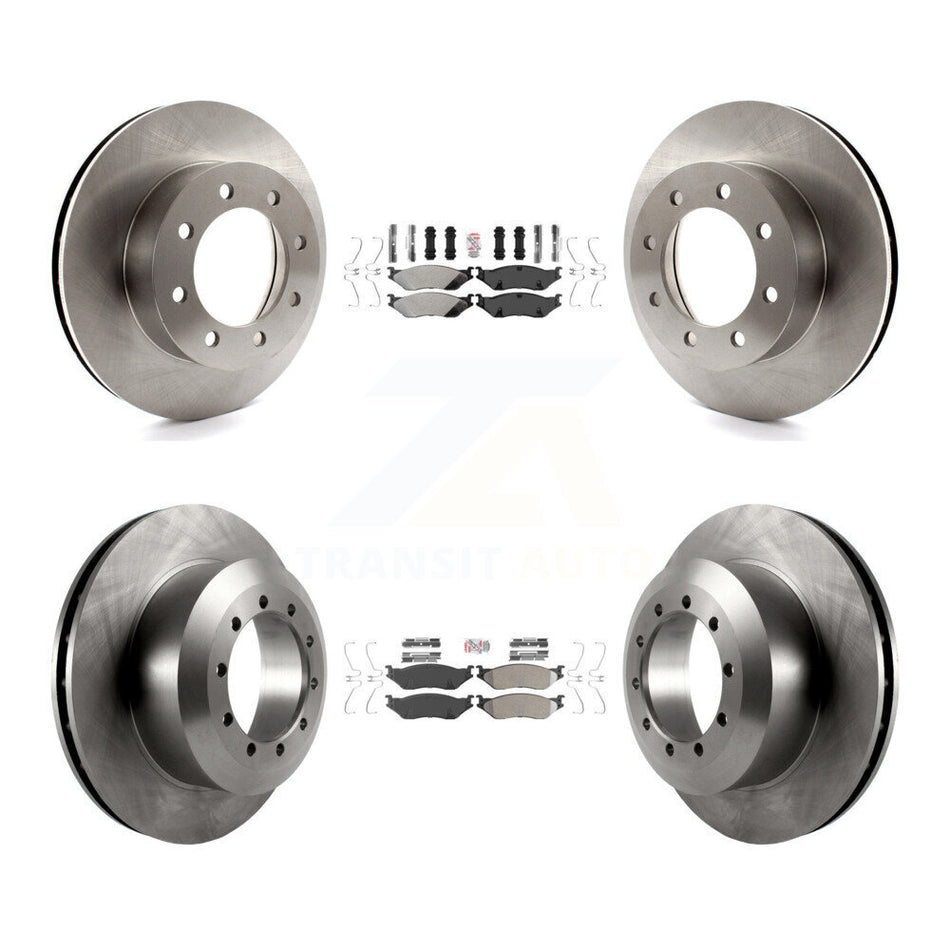 Front Rear Semi-Metallic Pad & Disc Brake Rotor Kit For Ford E-550 Super Duty F-450 F-550 K8A-101524