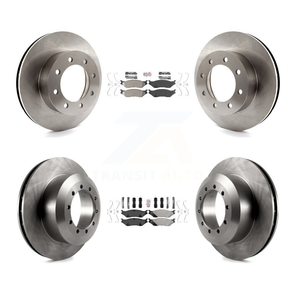 Front Rear Semi-Metallic Pad & Disc Brake Rotor Kit For Ford E-550 Super Duty F-450 F-550 K8A-101525
