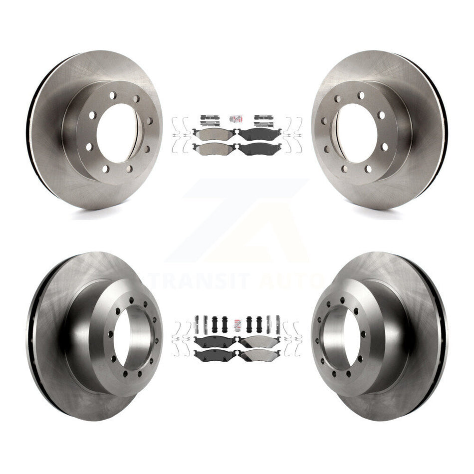 Front Rear Semi-Metallic Pad & Disc Brake Rotor Kit For Ford E-550 Super Duty F-450 F-550 K8A-101525