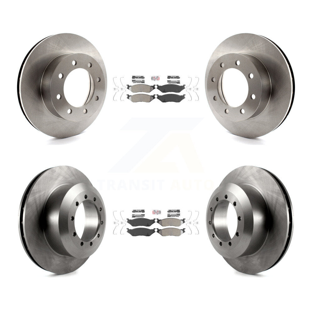 Front Rear Semi-Metallic Pad & Disc Brake Rotor Kit For Ford E-550 Super Duty F-450 F-550 K8A-101526