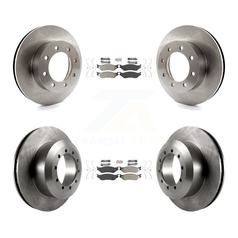 Front Rear Semi-Metallic Pad & Disc Brake Rotor Kit For Ford E-550 Super Duty F-450 F-550 K8A-101526