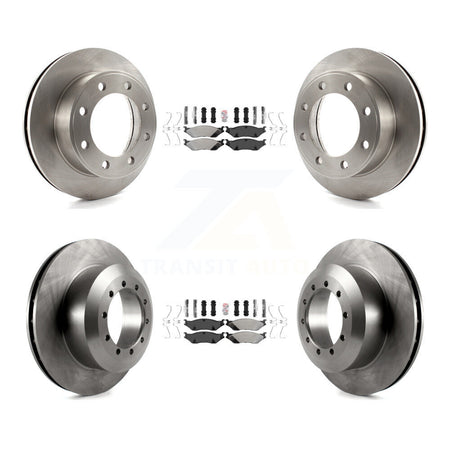 Front Rear Semi-Metallic Pads And Disc Brake Rotors Kit For Ford F-450 Super Duty F-550 K8A-101527