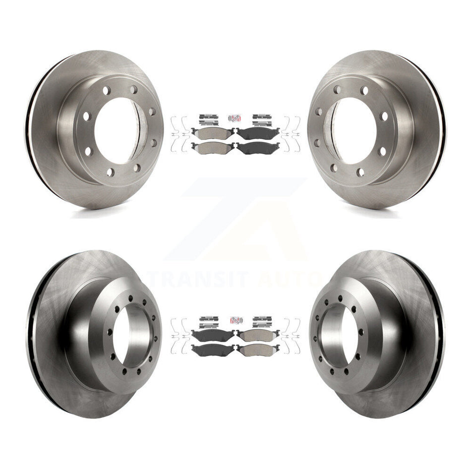 Front Rear Semi-Metallic Pads And Disc Brake Rotors Kit For Ford F-450 Super Duty F-550 K8A-101530