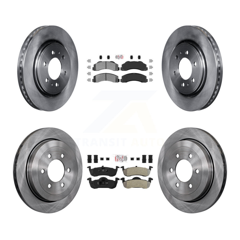 Front Rear Semi-Metallic Pad & Disc Brake Rotor Kit For Ford Expedition Lincoln Navigator K8A-101533