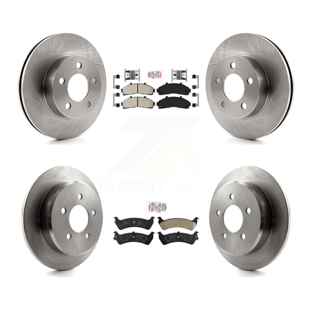 Front Rear Semi-Metallic Pad Brake Rotor Kit For Ford Ranger Explorer Mercury Mountaineer K8A-101543
