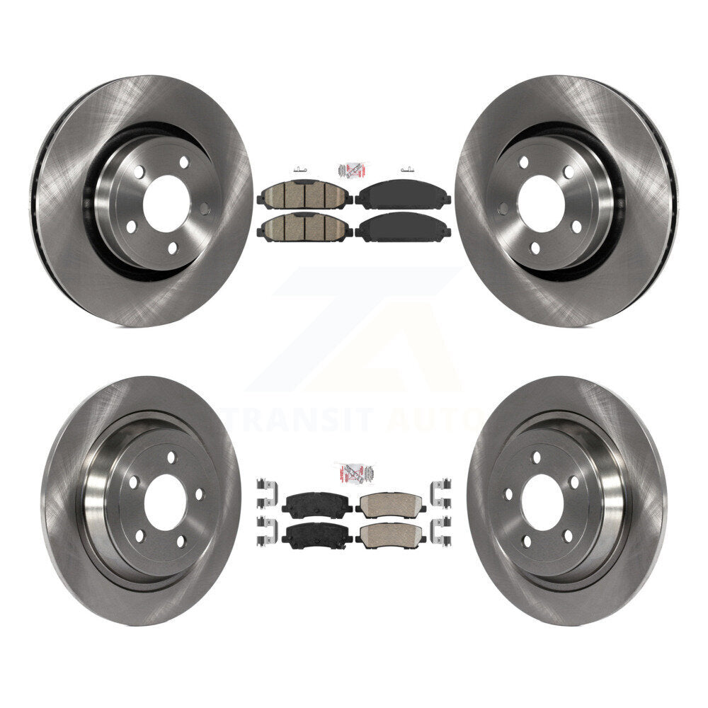 Front Rear Ceramic Pads And Disc Brake Rotors Kit For Ford Mustang V6 with 3.7L K8A-101544