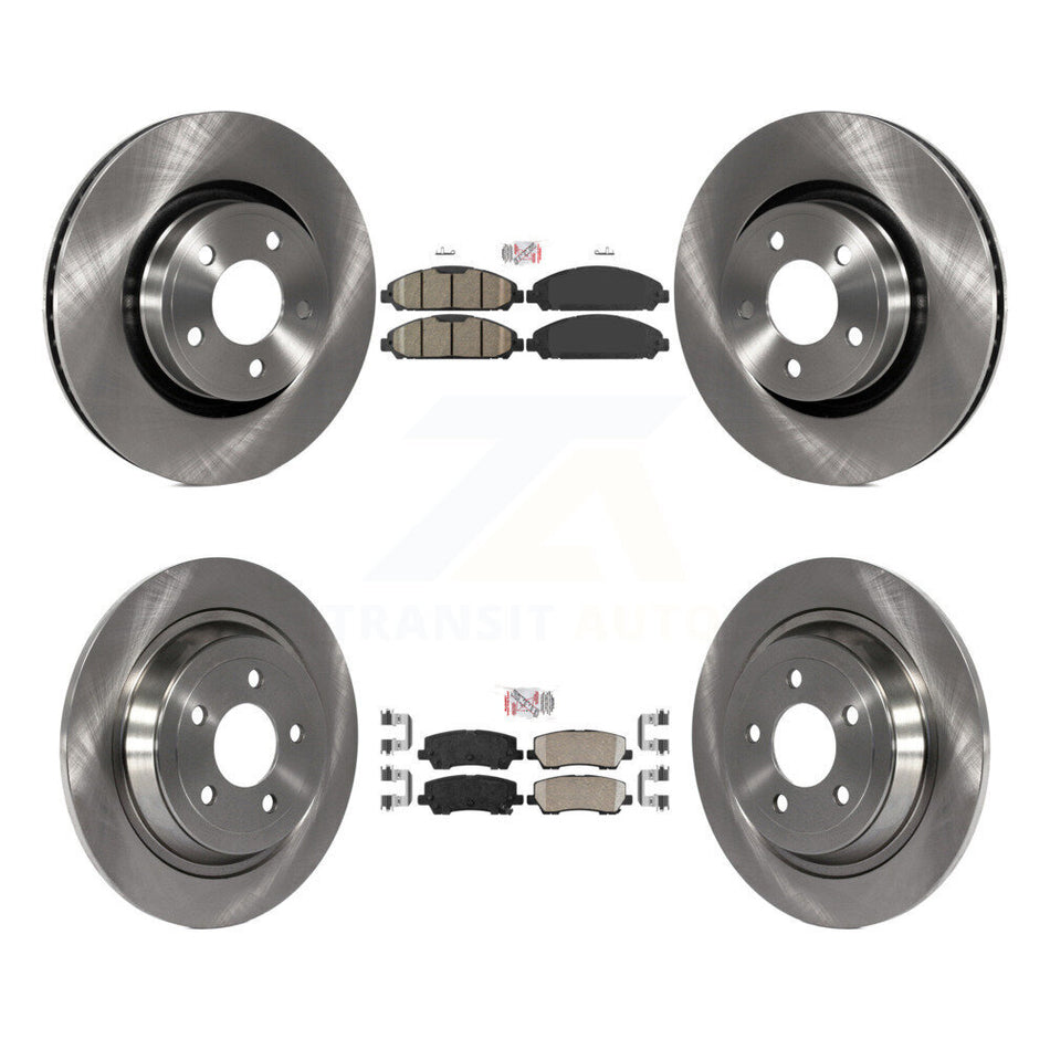 Front Rear Ceramic Pads And Disc Brake Rotors Kit For Ford Mustang V6 with 3.7L K8A-101544