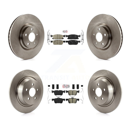 Front Ceramic Rear Semi-Metallic Pads And Disc Brake Rotors Kit For Ford Edge K8A-101549