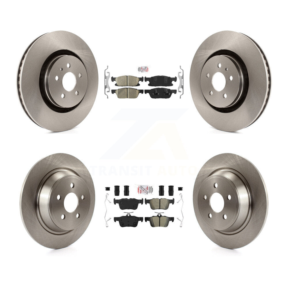 Front Ceramic Rear Semi-Metallic Pad & Brake Rotor Kit For Ford Edge Lincoln Nautilus MKX K8A-101557