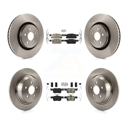 Front Ceramic Rear Semi-Metallic Pad & Brake Rotor Kit For Ford Edge Lincoln Nautilus MKX K8A-101557