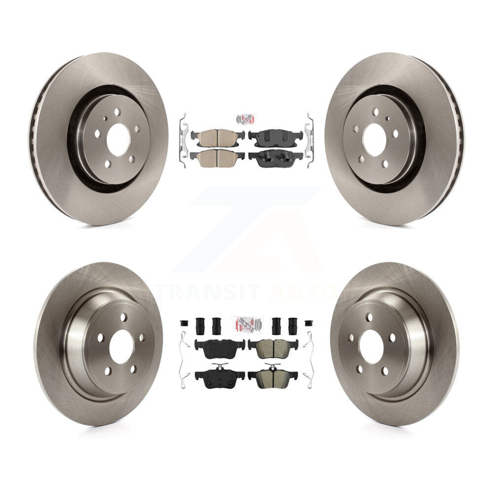Front Ceramic Rear Semi-Metallic Pad And Disc Brake Rotor Kit For Ford Fusion Lincoln MKZ K8A-101559