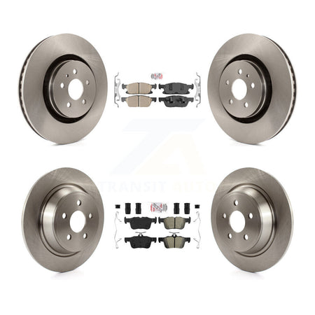 Front Ceramic Rear Semi-Metallic Pad And Disc Brake Rotor Kit For Ford Fusion Lincoln MKZ K8A-101559