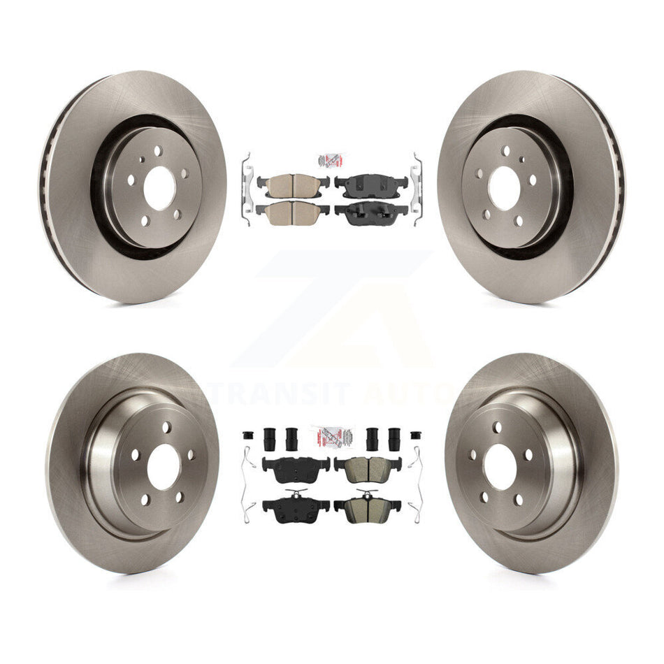 Front Ceramic Rear Semi-Metallic Pad And Disc Brake Rotor Kit For Ford Fusion Lincoln MKZ K8A-101559