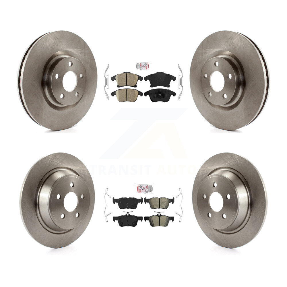 Front Ceramic Rear Semi-Metallic Pad & Brake Rotors Kit For 19-20 Ford SSV Plug-In Hybrid K8A-101565