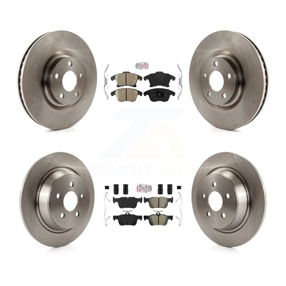 Front Ceramic Rear Semi-Metallic Pad & Brake Rotors Kit For 19-20 Ford SSV Plug-In Hybrid K8A-101566