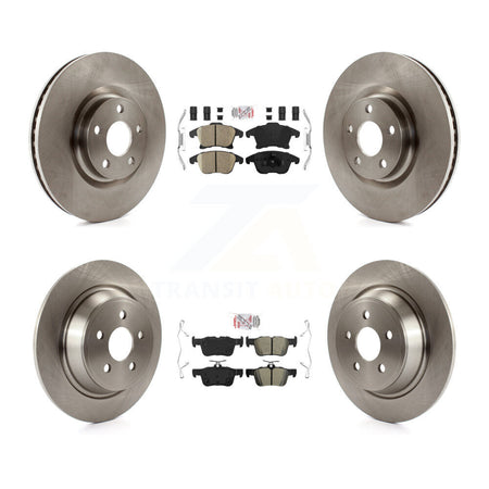 Front Ceramic Rear Semi-Metallic Pad & Brake Rotors Kit For 19-20 Ford SSV Plug-In Hybrid K8A-101567