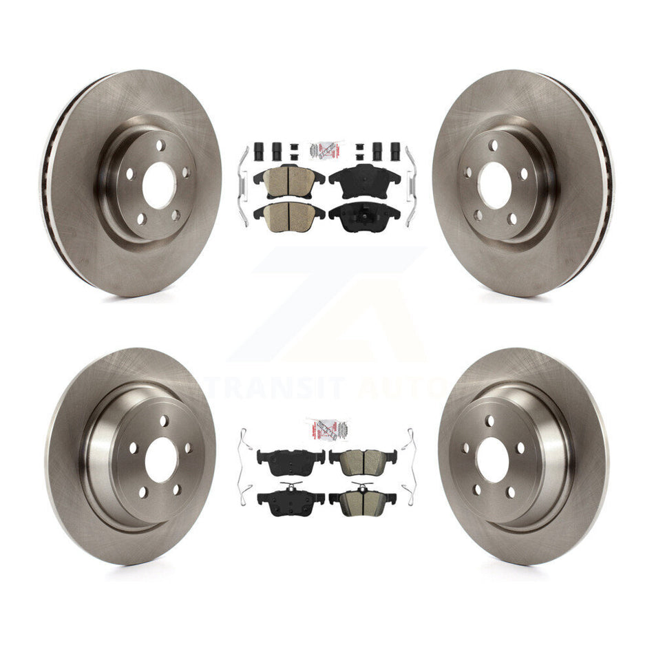 Front Ceramic Rear Semi-Metallic Pad & Brake Rotors Kit For 19-20 Ford SSV Plug-In Hybrid K8A-101567