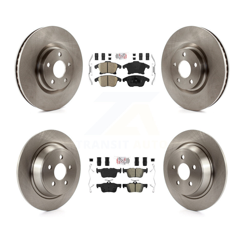 Front Ceramic Rear Semi-Metallic Pad & Brake Rotors Kit For 19-20 Ford SSV Plug-In Hybrid K8A-101568