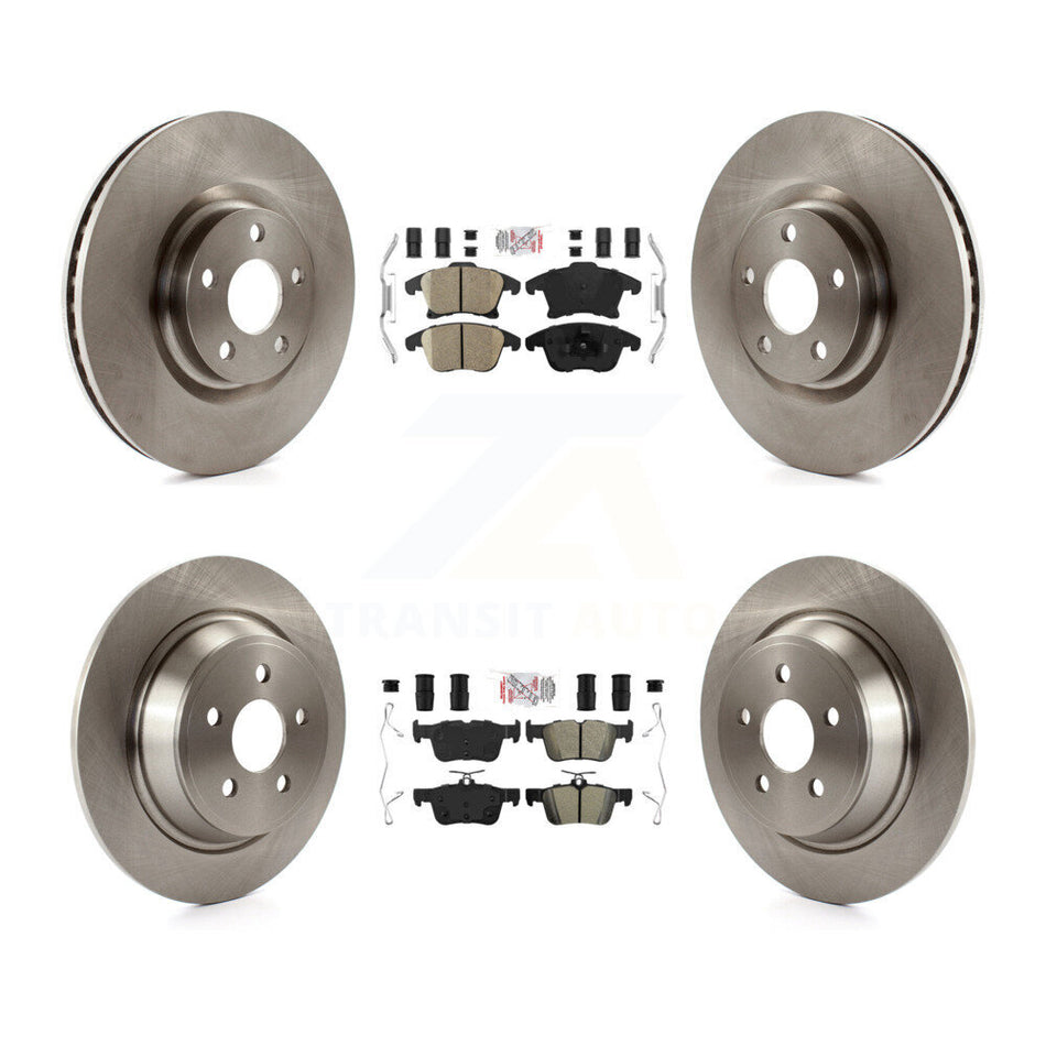 Front Ceramic Rear Semi-Metallic Pad & Brake Rotors Kit For 19-20 Ford SSV Plug-In Hybrid K8A-101568